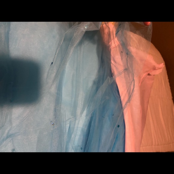 Blue/White Grad Dress - Picture 4 of 5